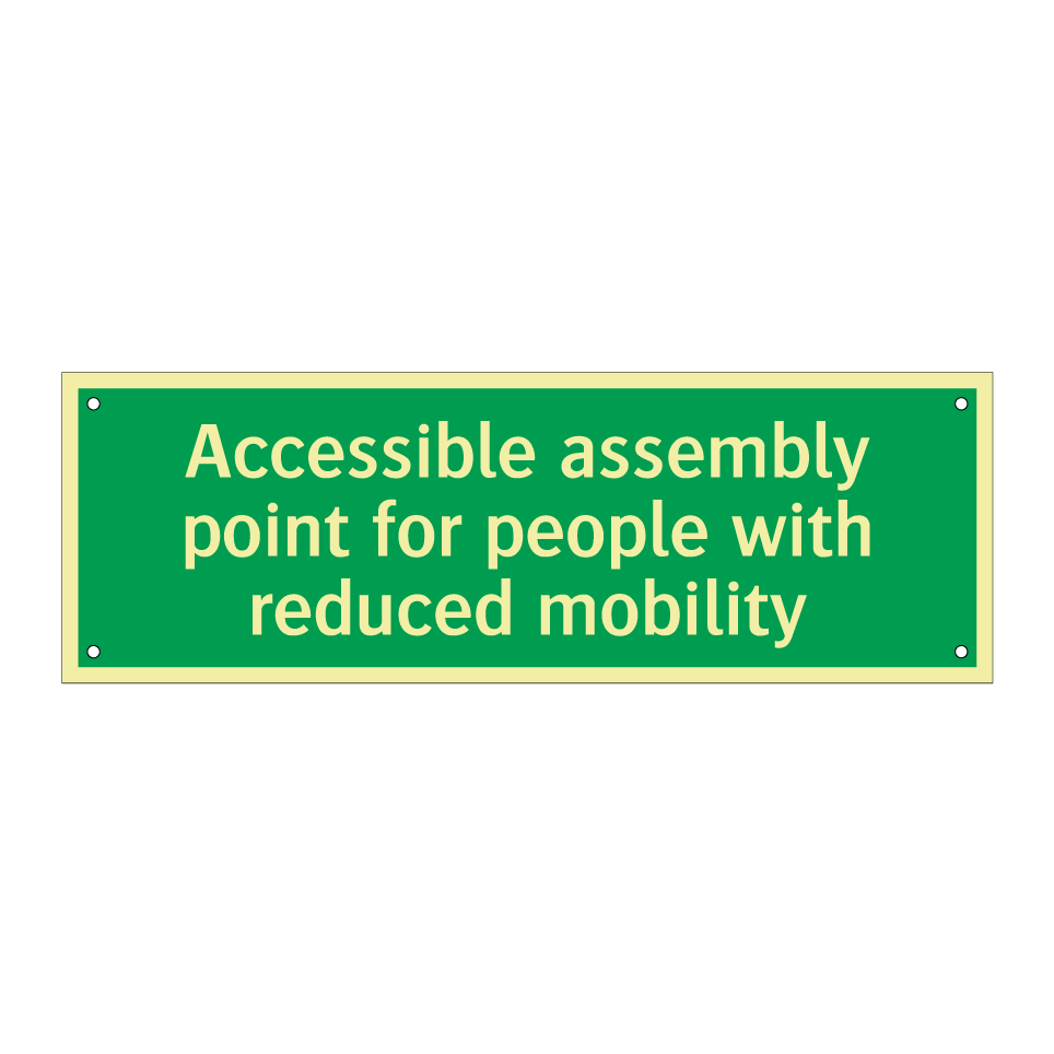 Accessible assembly point for people with reduced mobility
