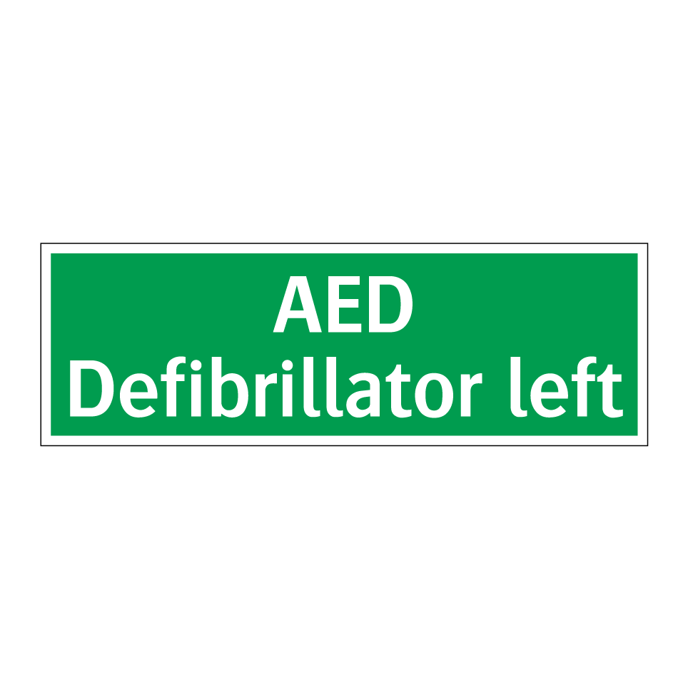 AED Defibrillator left