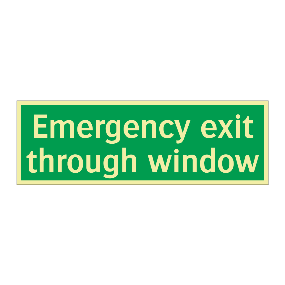 Emergency exit through window