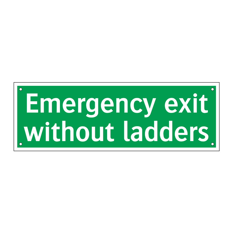 Emergency exit without ladders