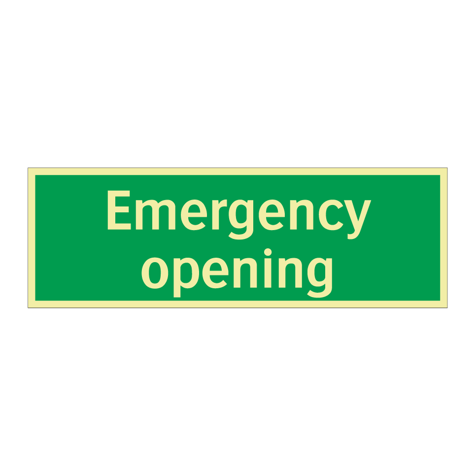 Emergency opening
