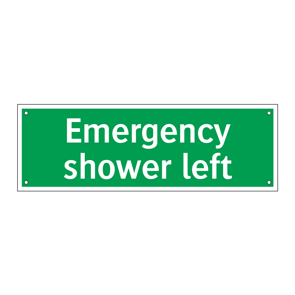 Emergency shower left