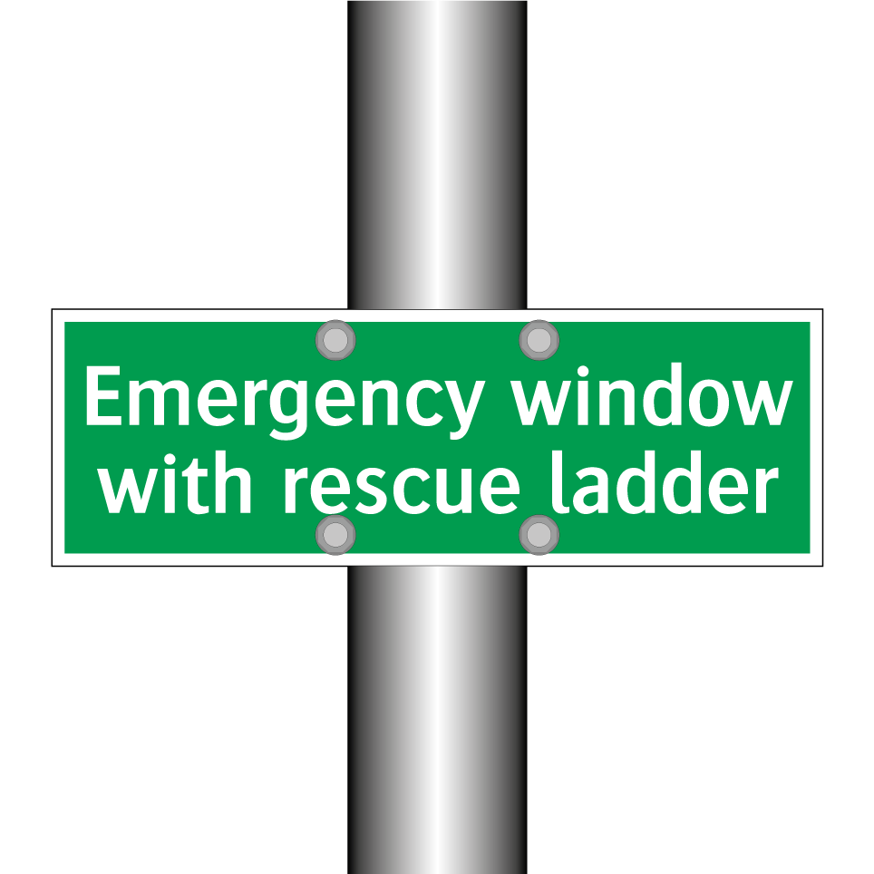 Emergency window with rescue ladder