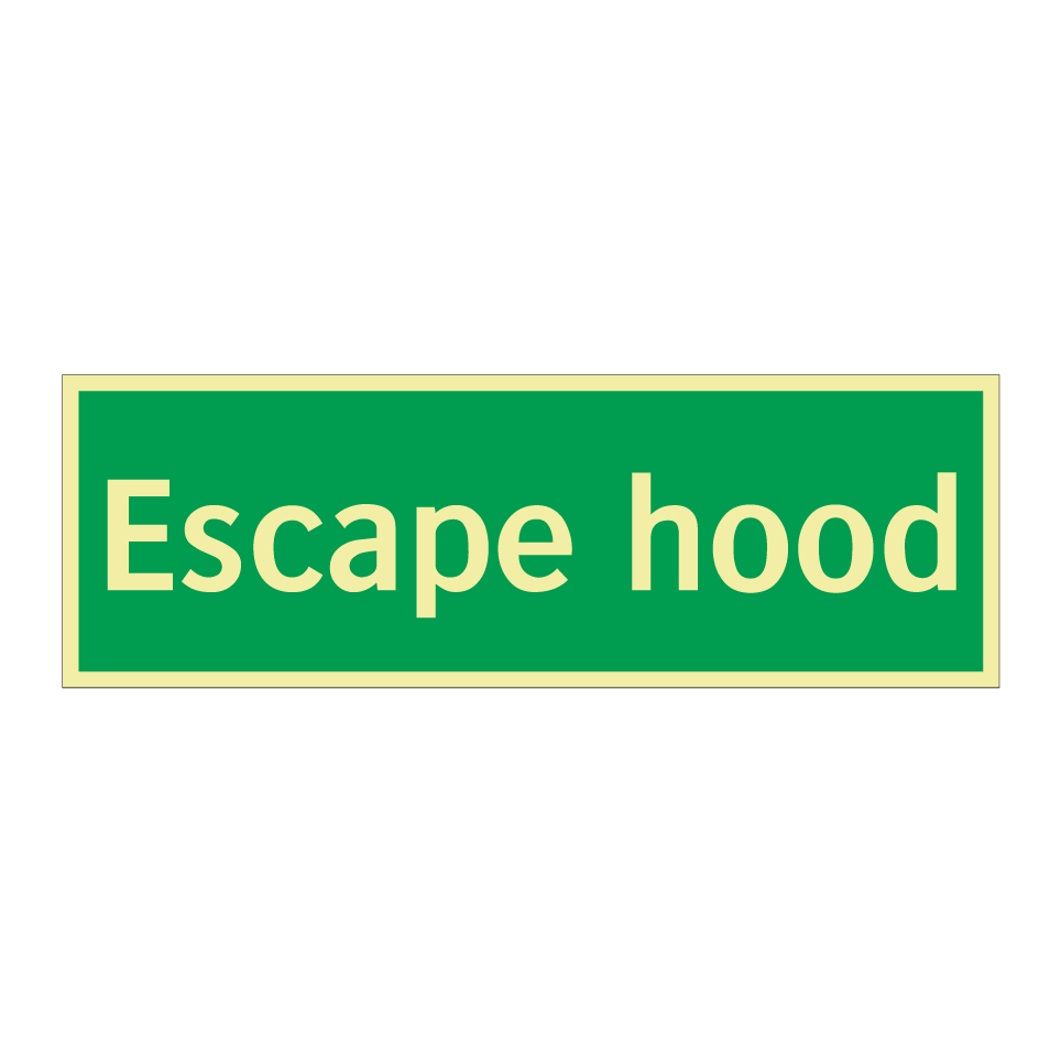 Escape hood
