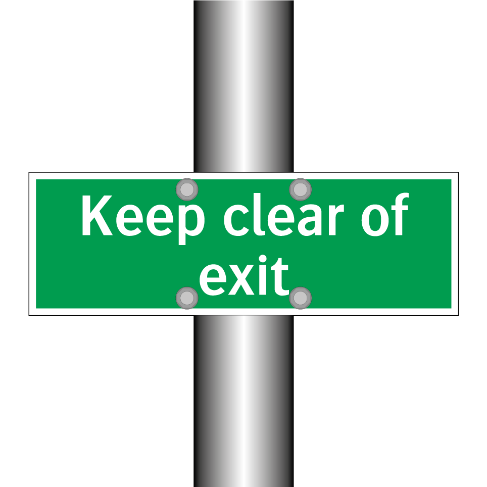 Keep clear of exit