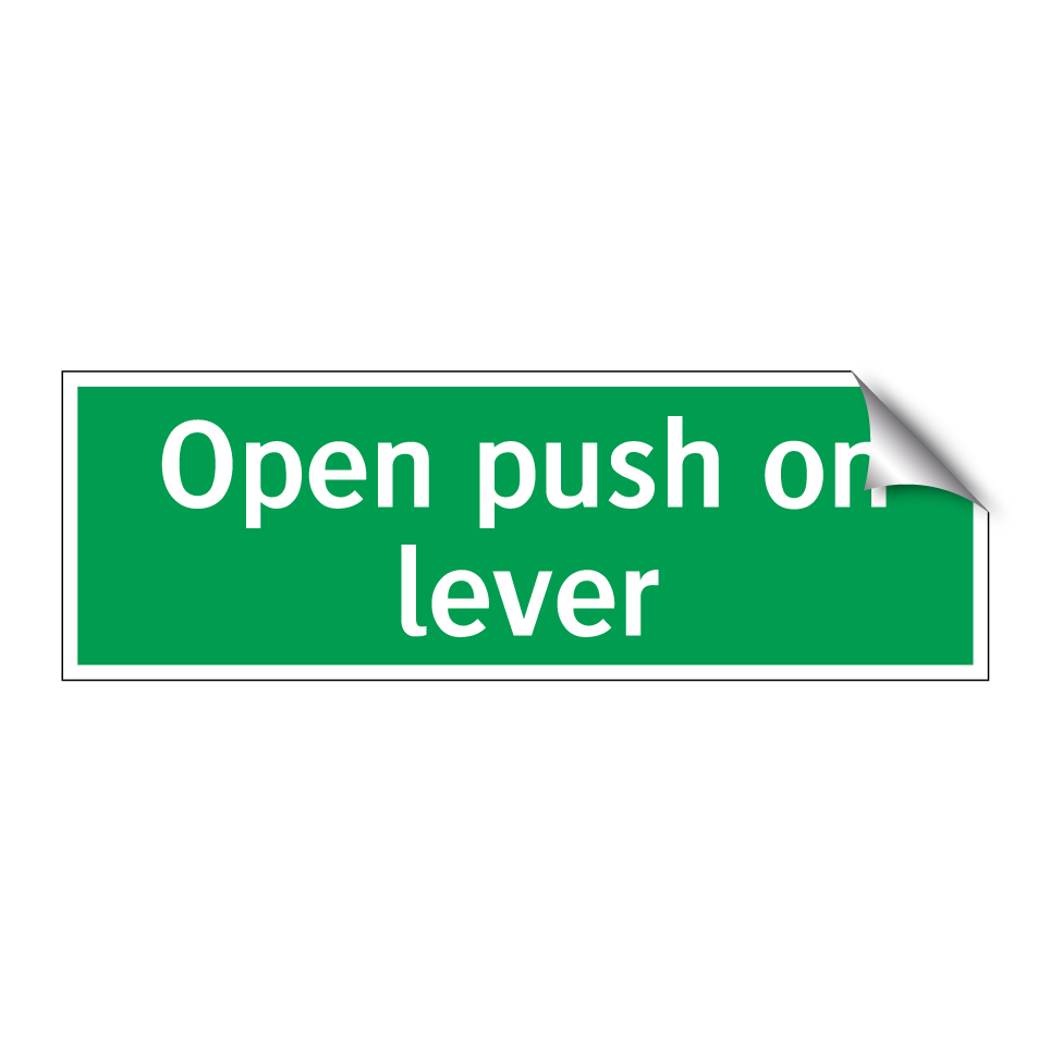 Open push on lever