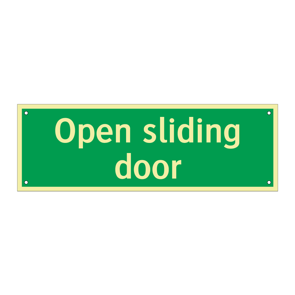 Open sliding door