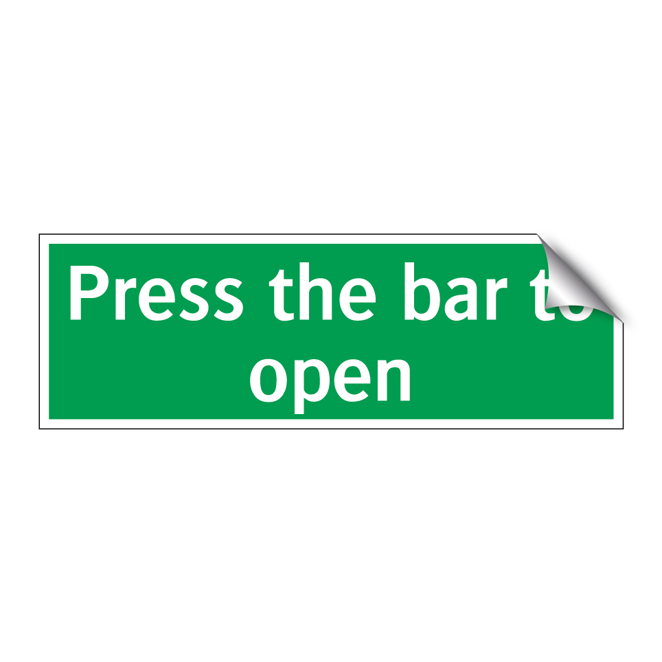 Press the bar to open