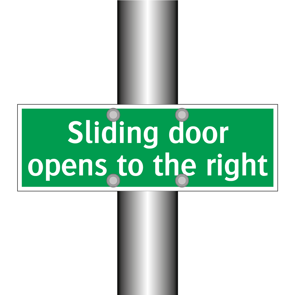 Sliding door opens to the right