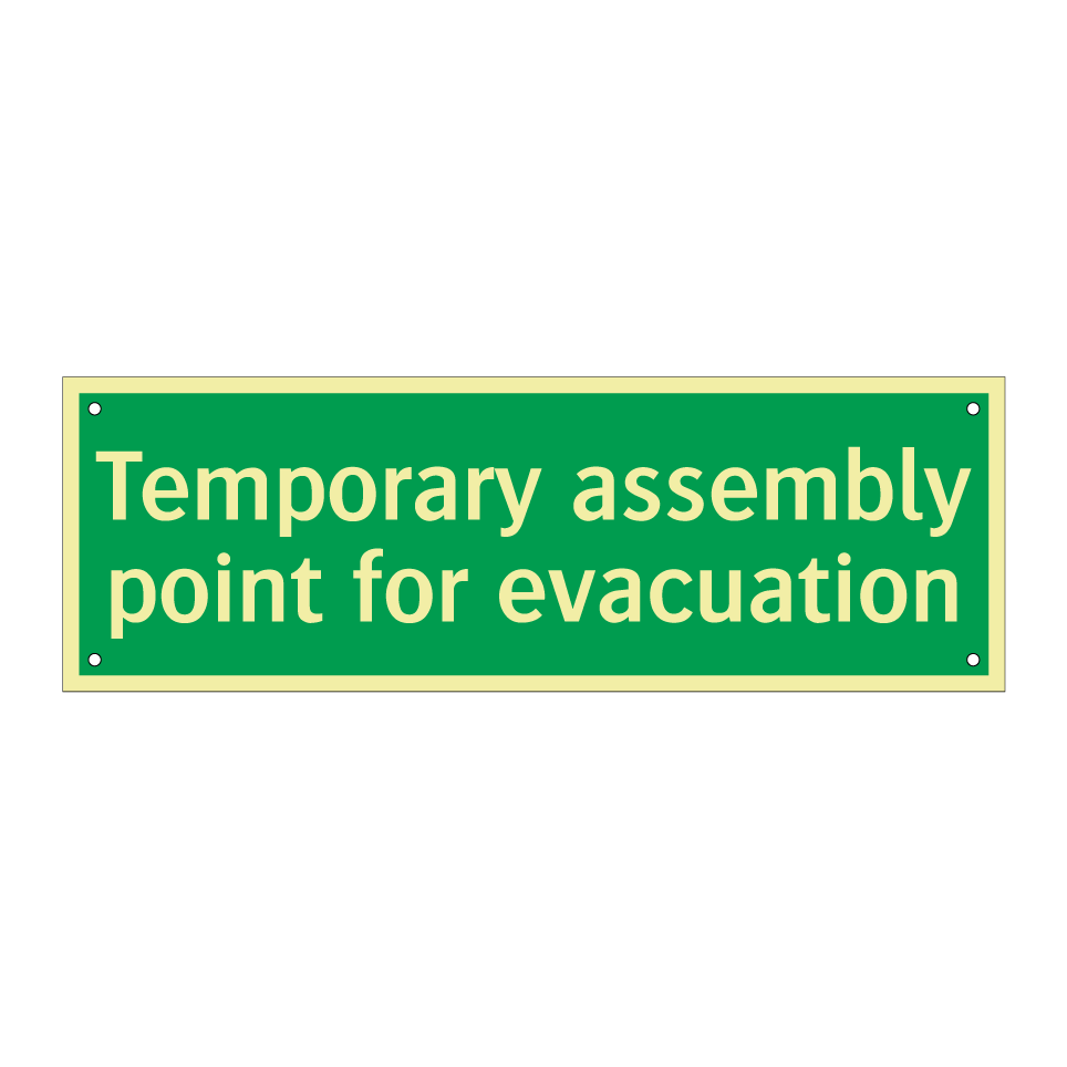 Temporary assembly point for evacuation