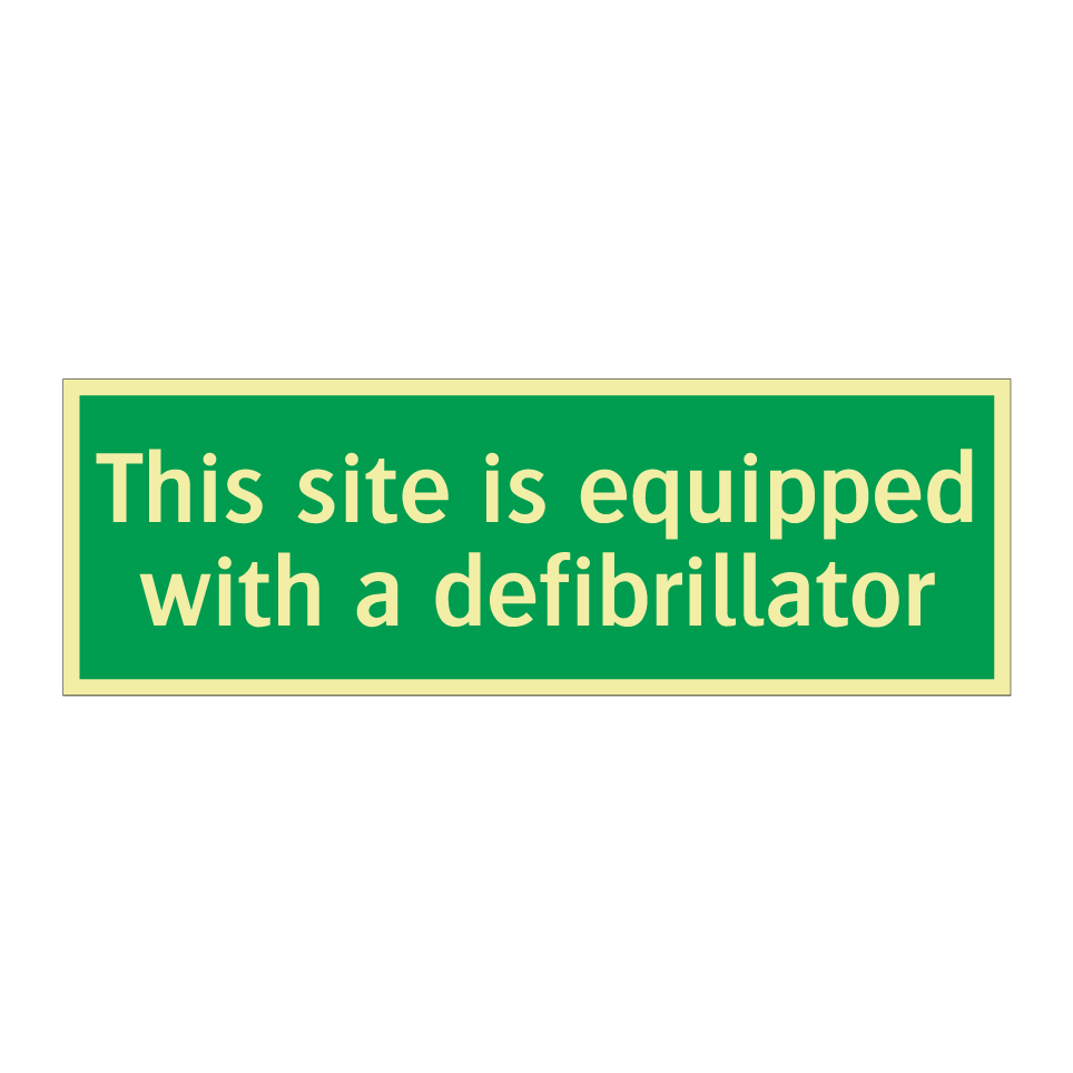 This site is equipped with a defibrillator