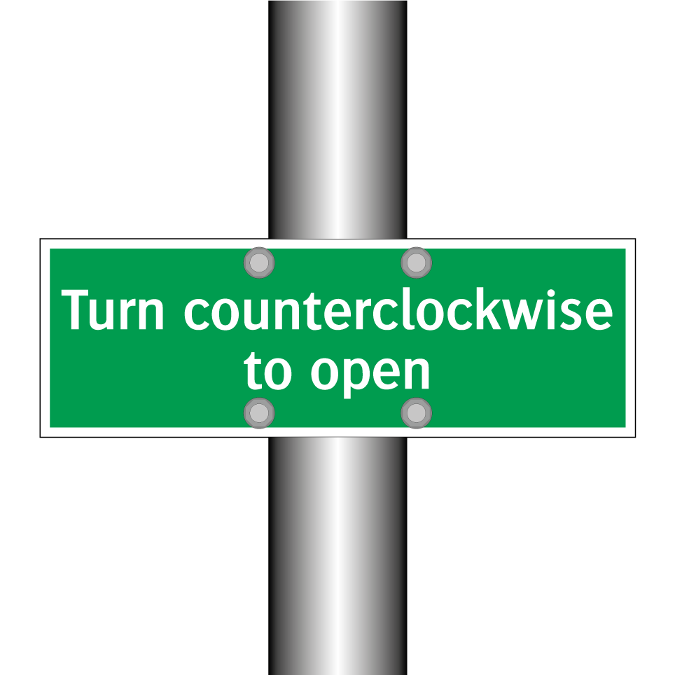 Turn counterclockwise to open