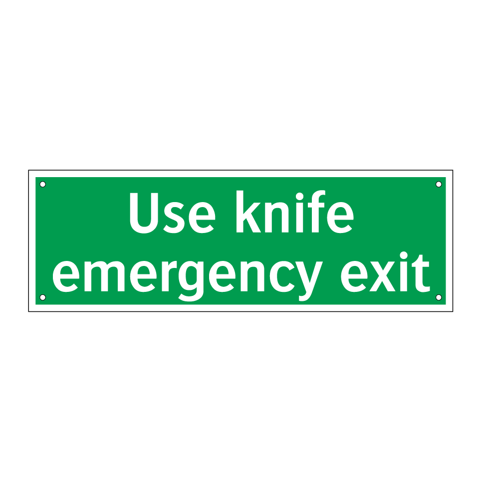 Use knife emergency exit