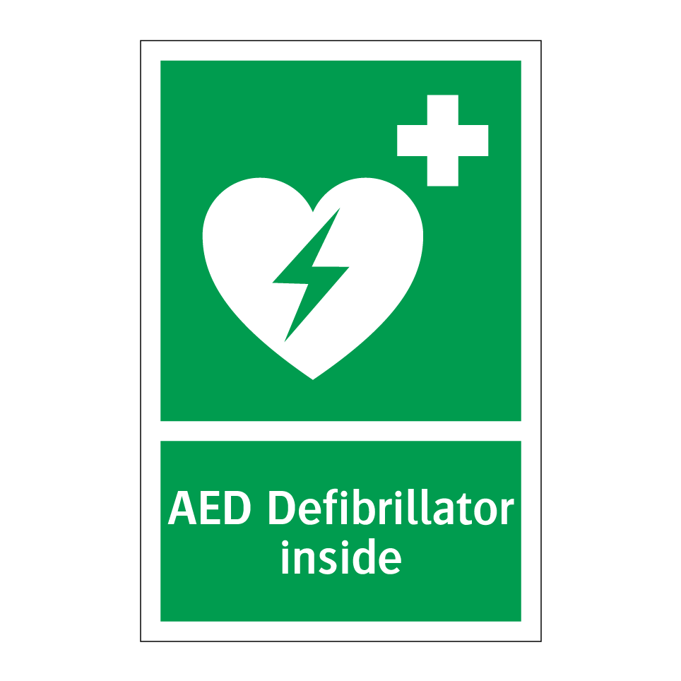 AED Defibrillator inside