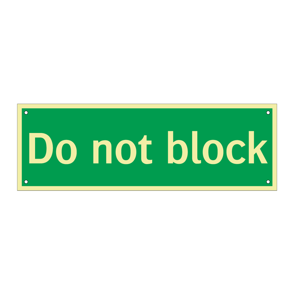Do not block