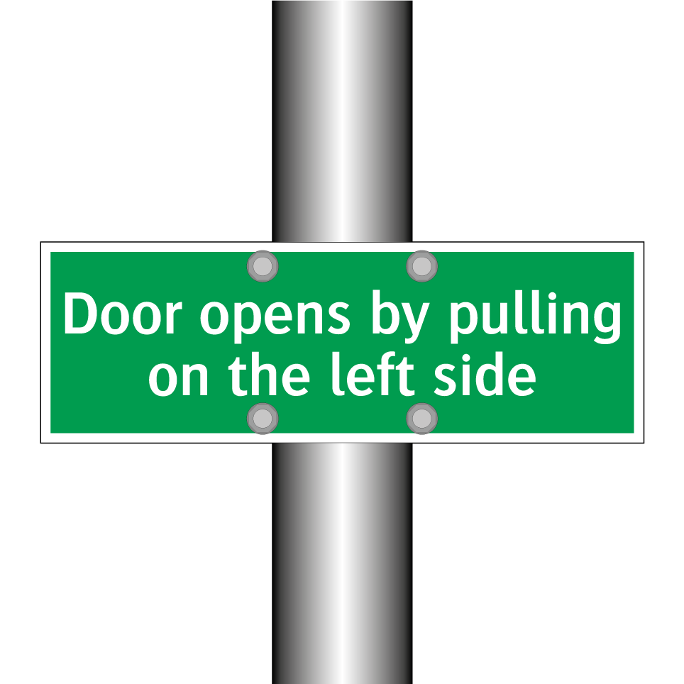 Door opens by pulling on the left side