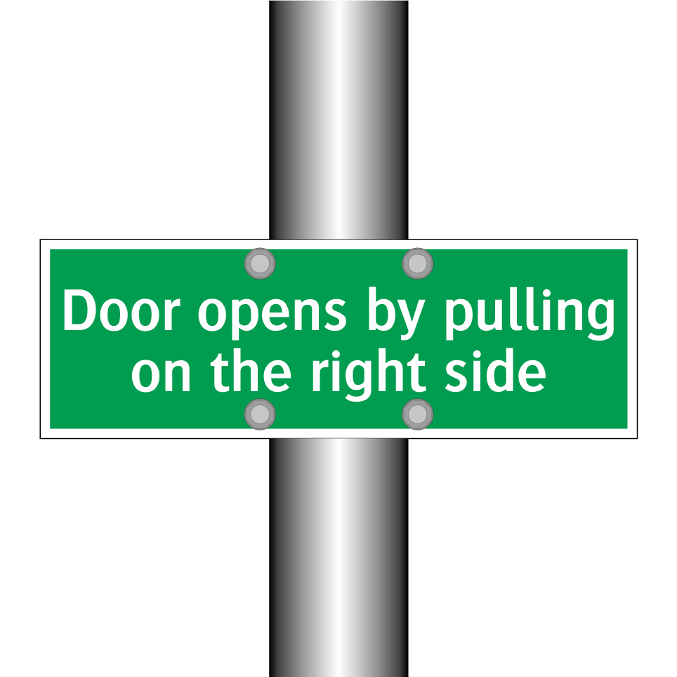 Door opens by pulling on the right side