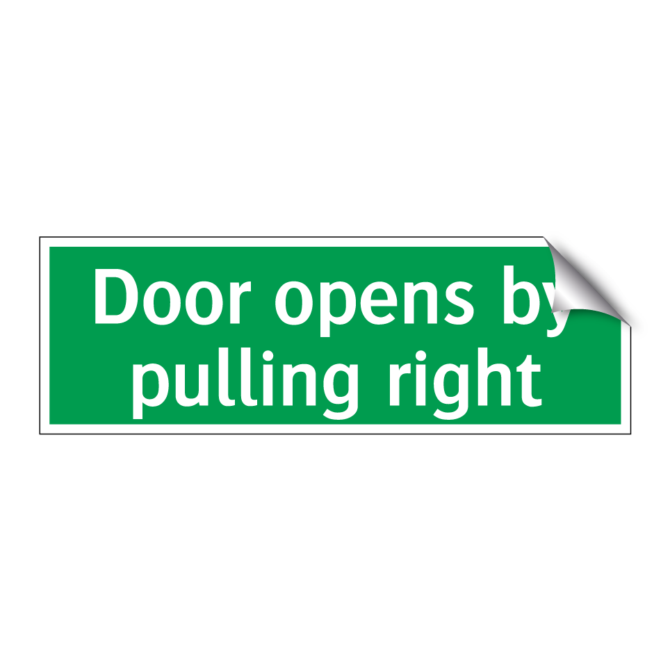 Door opens by pulling right