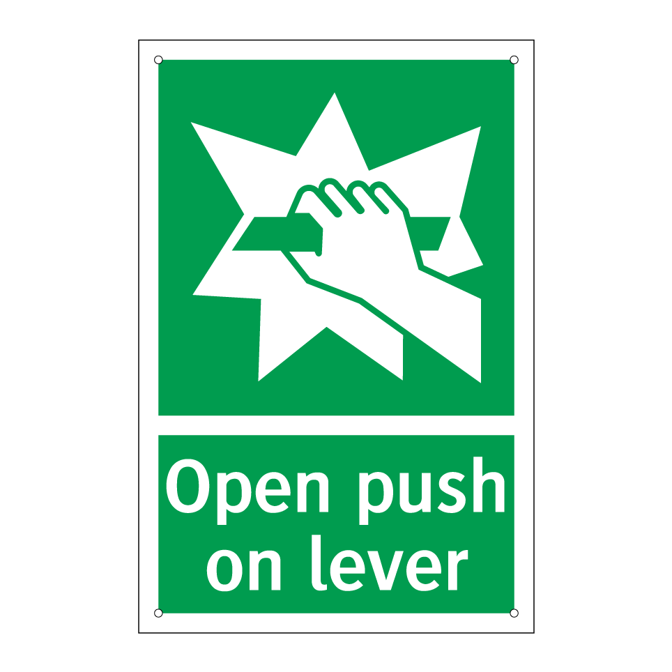 Open push on lever