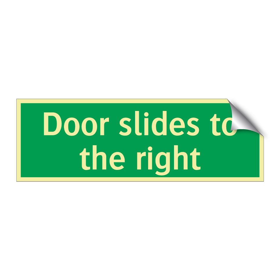 Door slides to the right