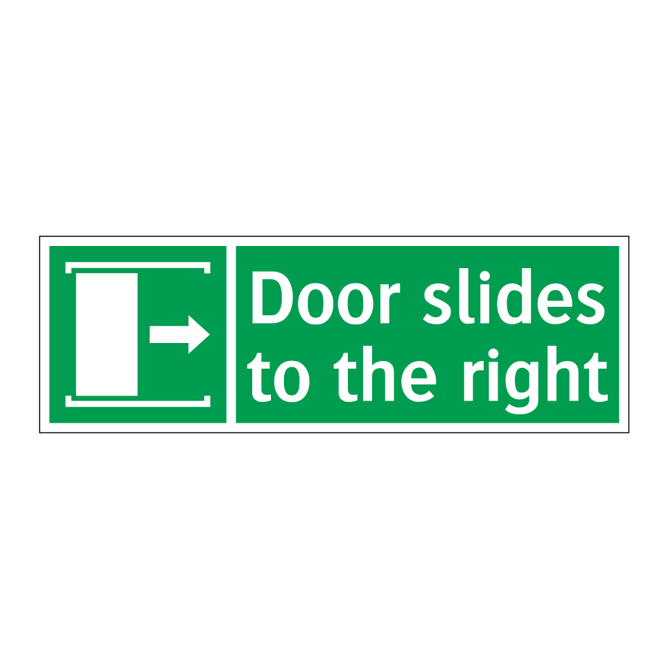Door slides to the right