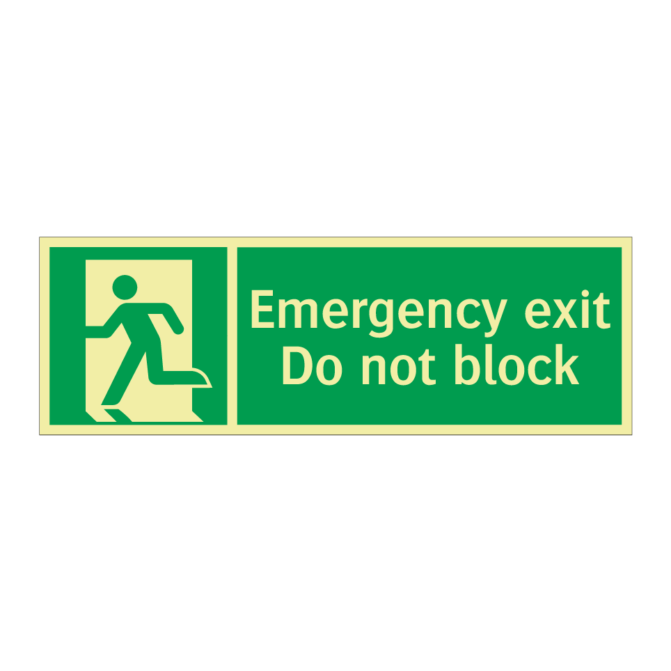 Emergency exit Do not block