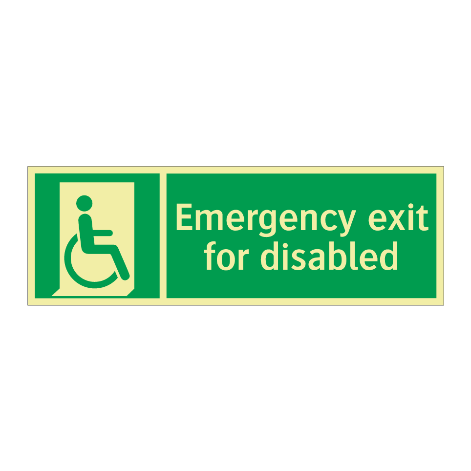 Emergency exit for disabled