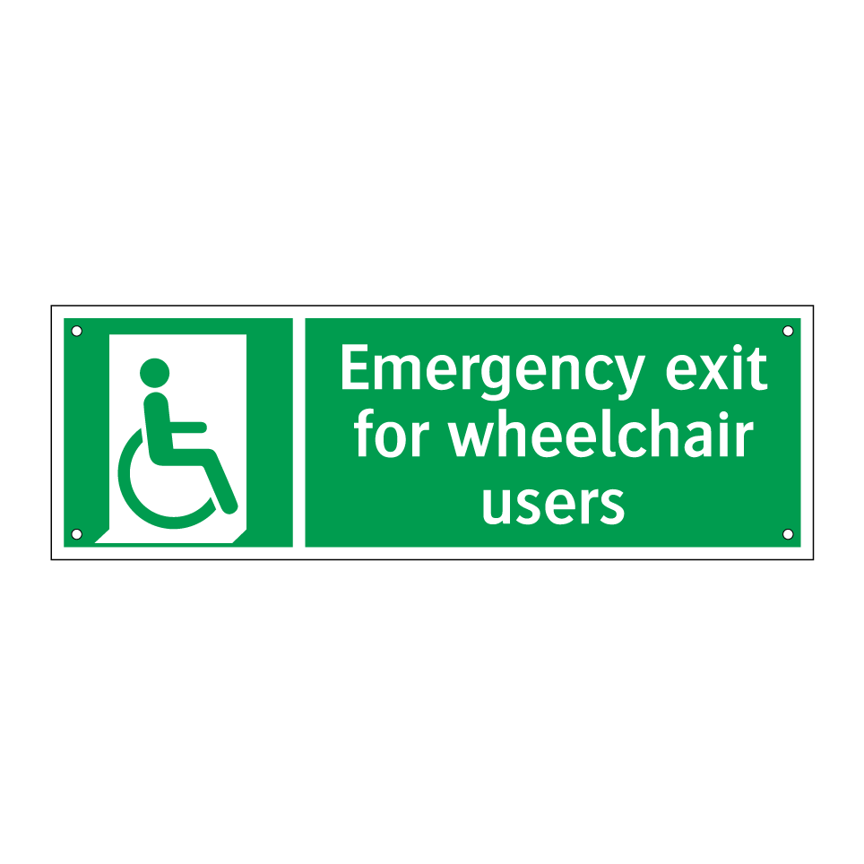 Emergency exit for wheelchair users