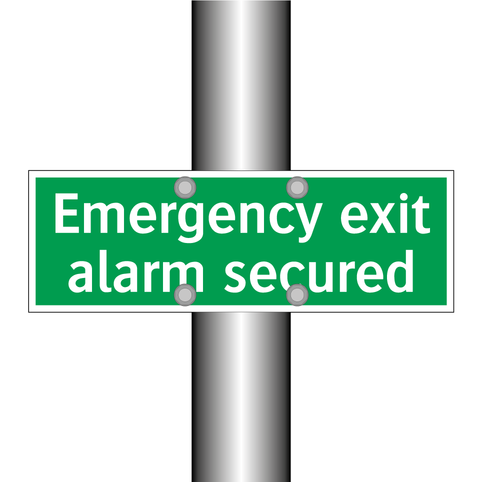 Emergency exit alarm secured