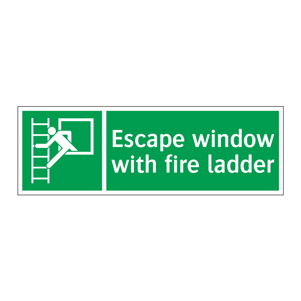 Escape window with fire ladder
