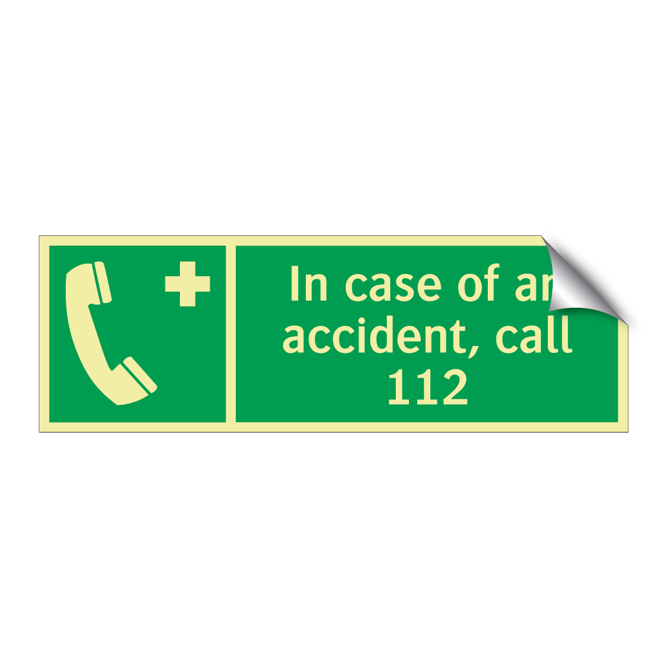 In case of an accident, call 112