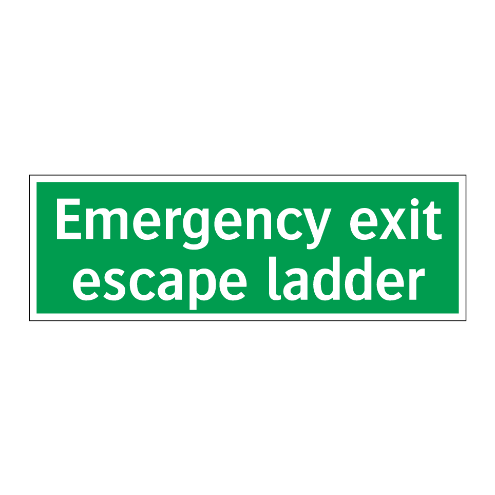 Emergency exit escape ladder