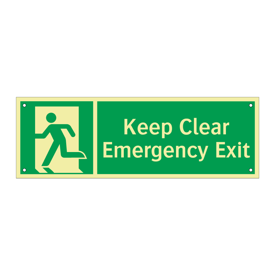 Keep Clear Emergency Exit