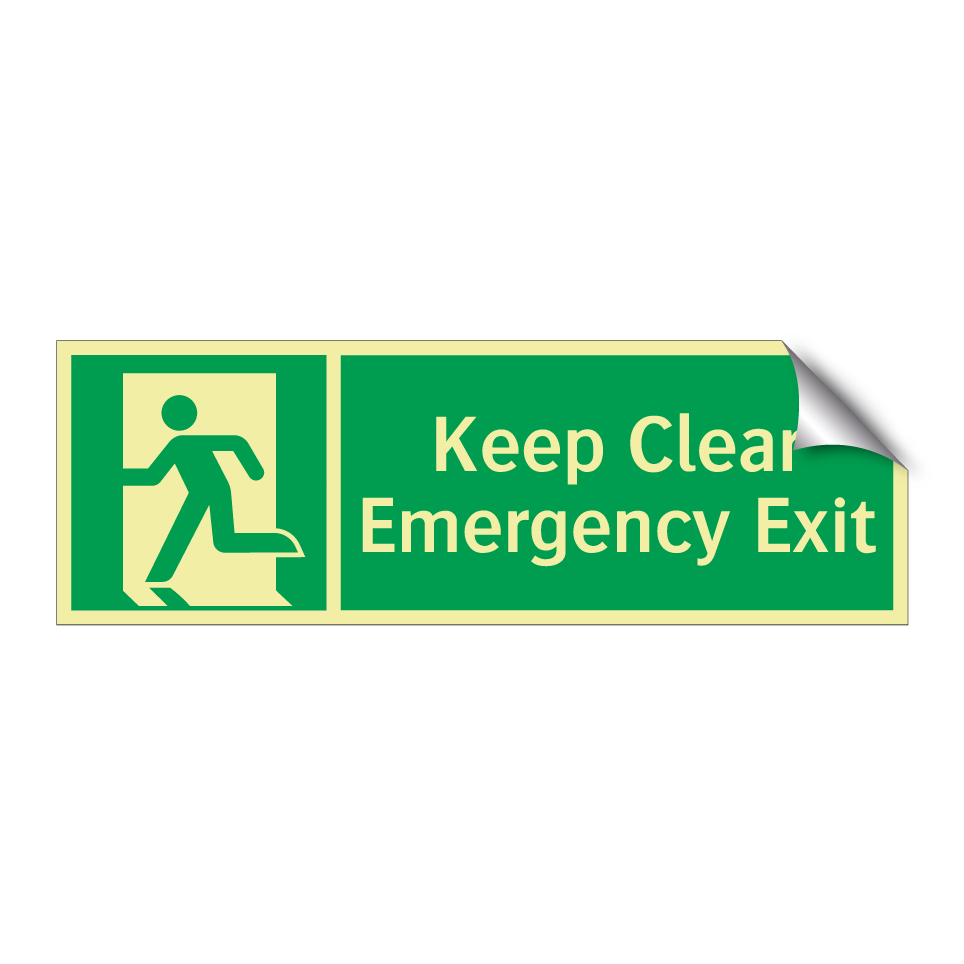 Keep Clear Emergency Exit