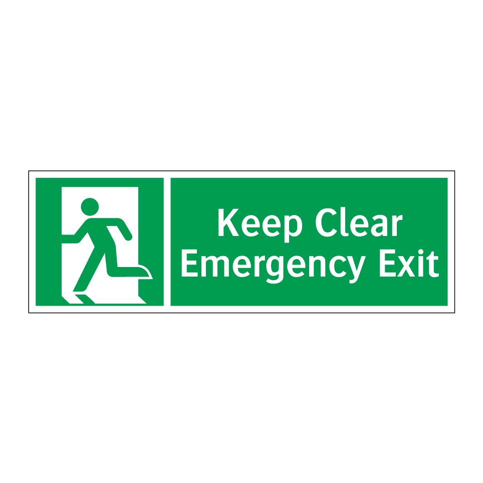 Keep Clear Emergency Exit