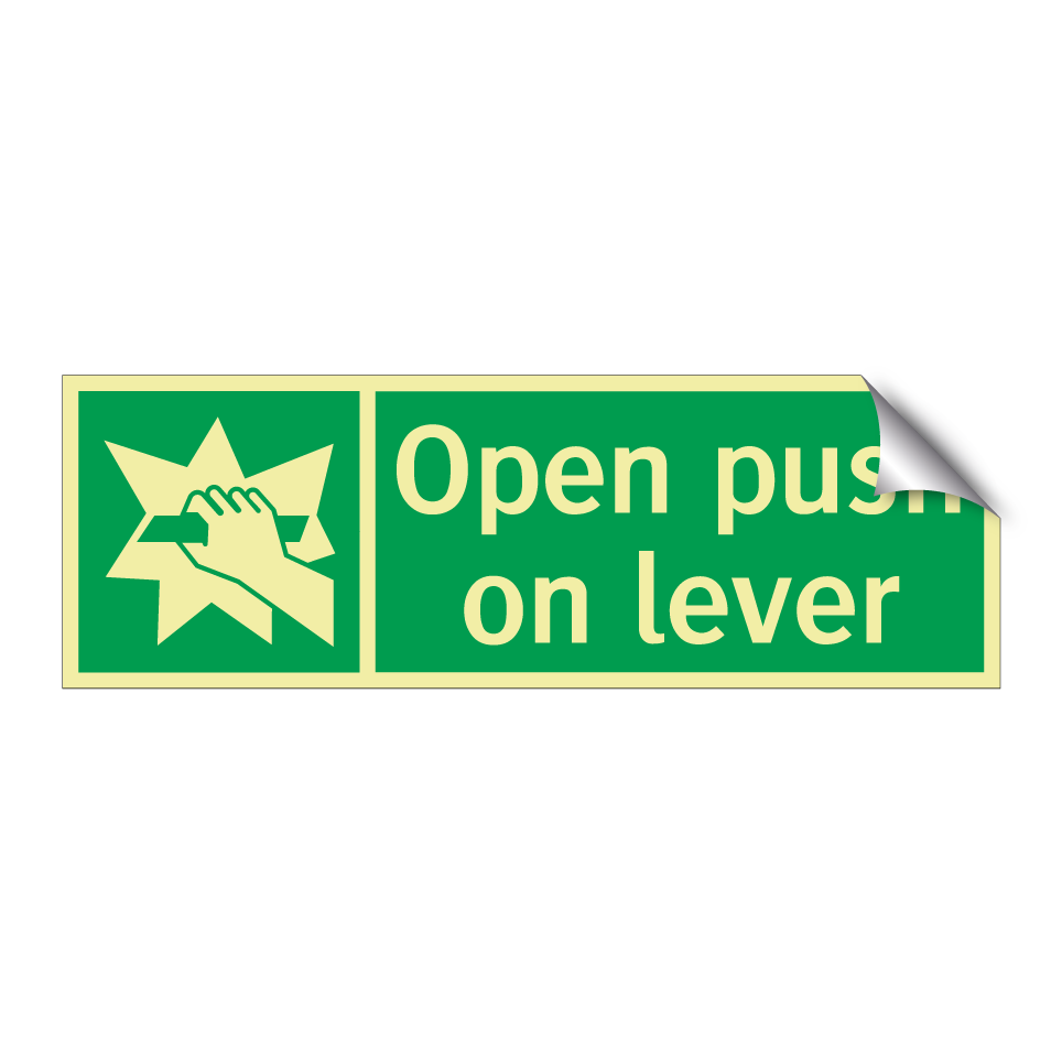 Open push on lever
