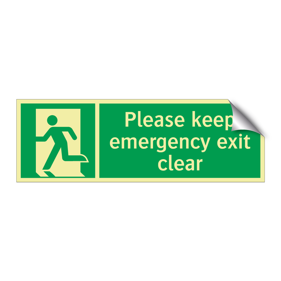 Please keep emergency exit clear