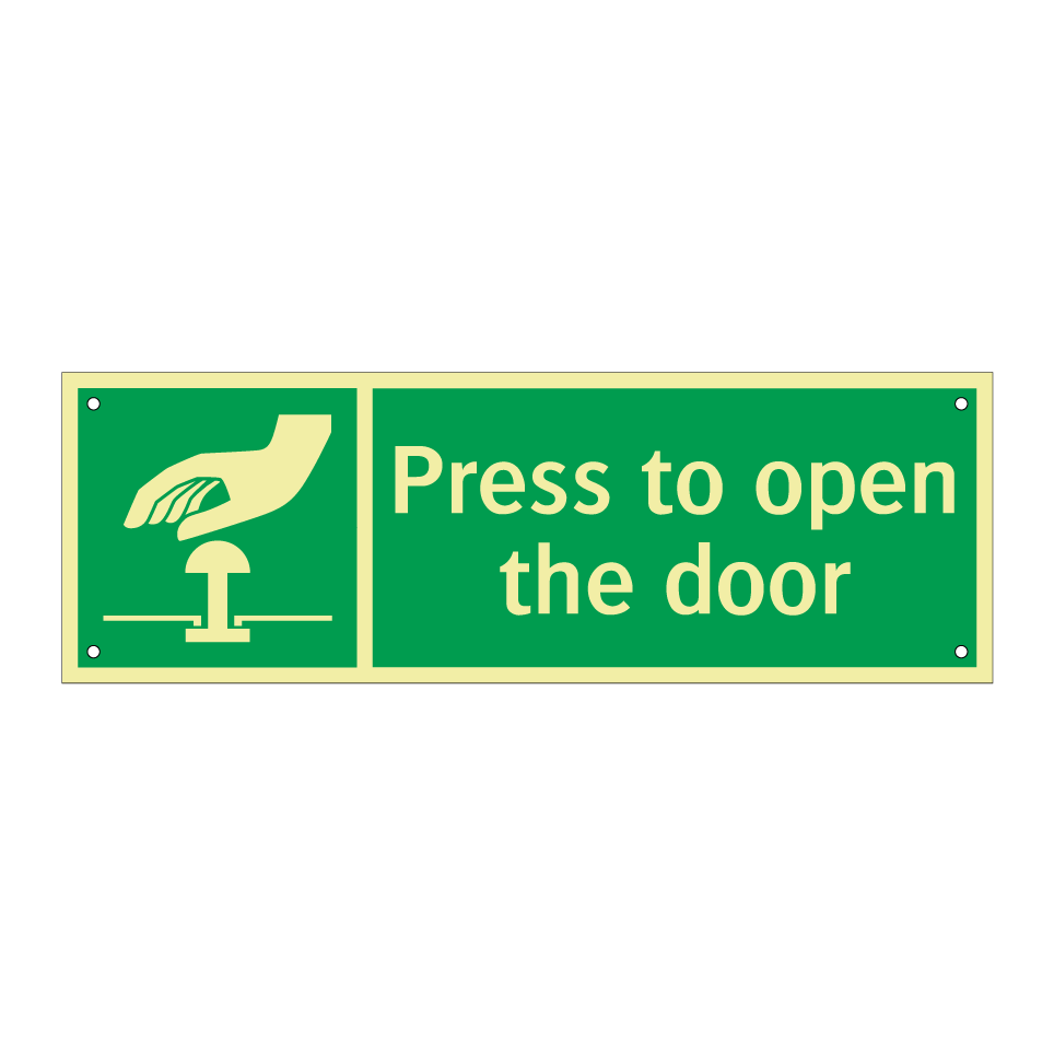 Press to open the door