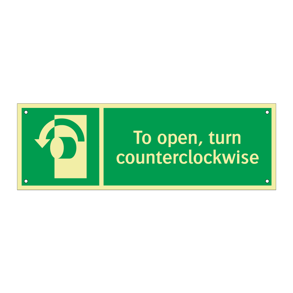 To open, turn counterclockwise