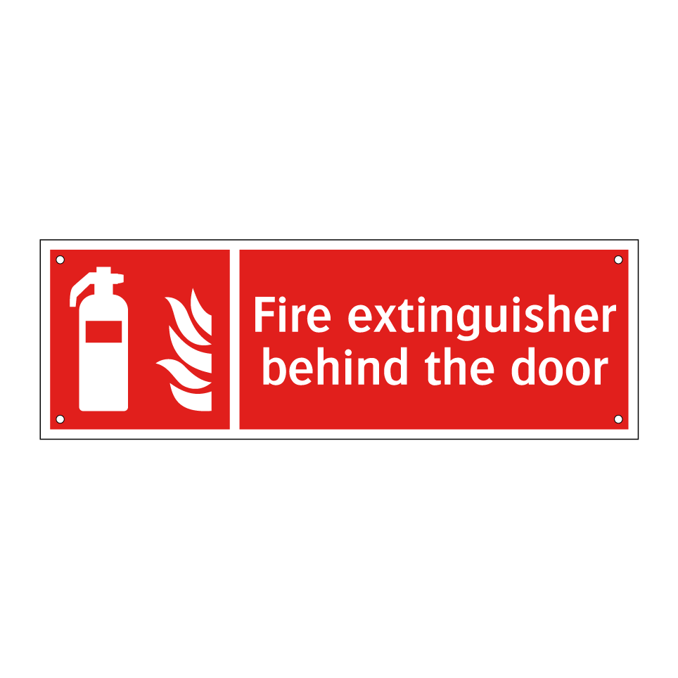 Fire extinguisher behind the door