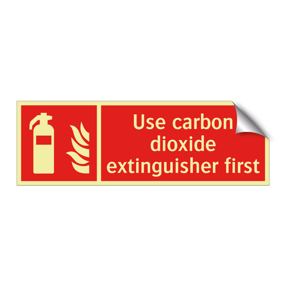 Use carbon dioxide extinguisher first