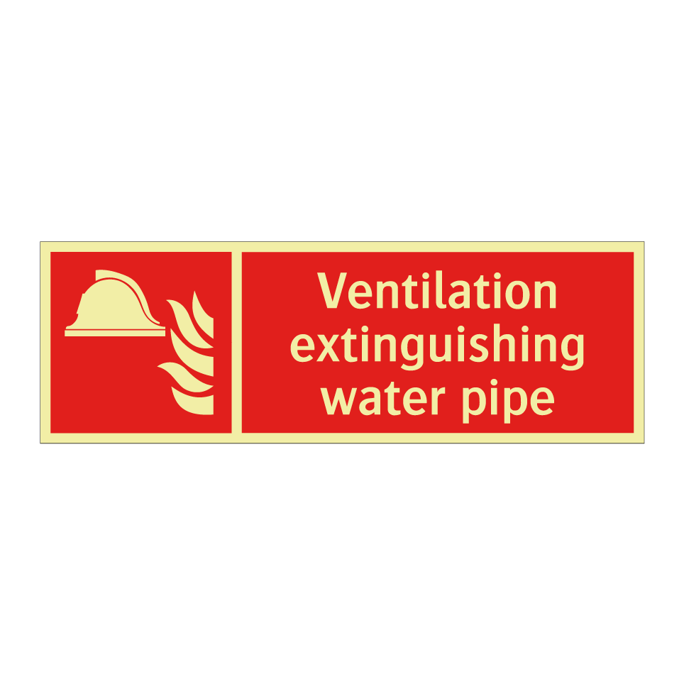 Ventilation extinguishing water pipe