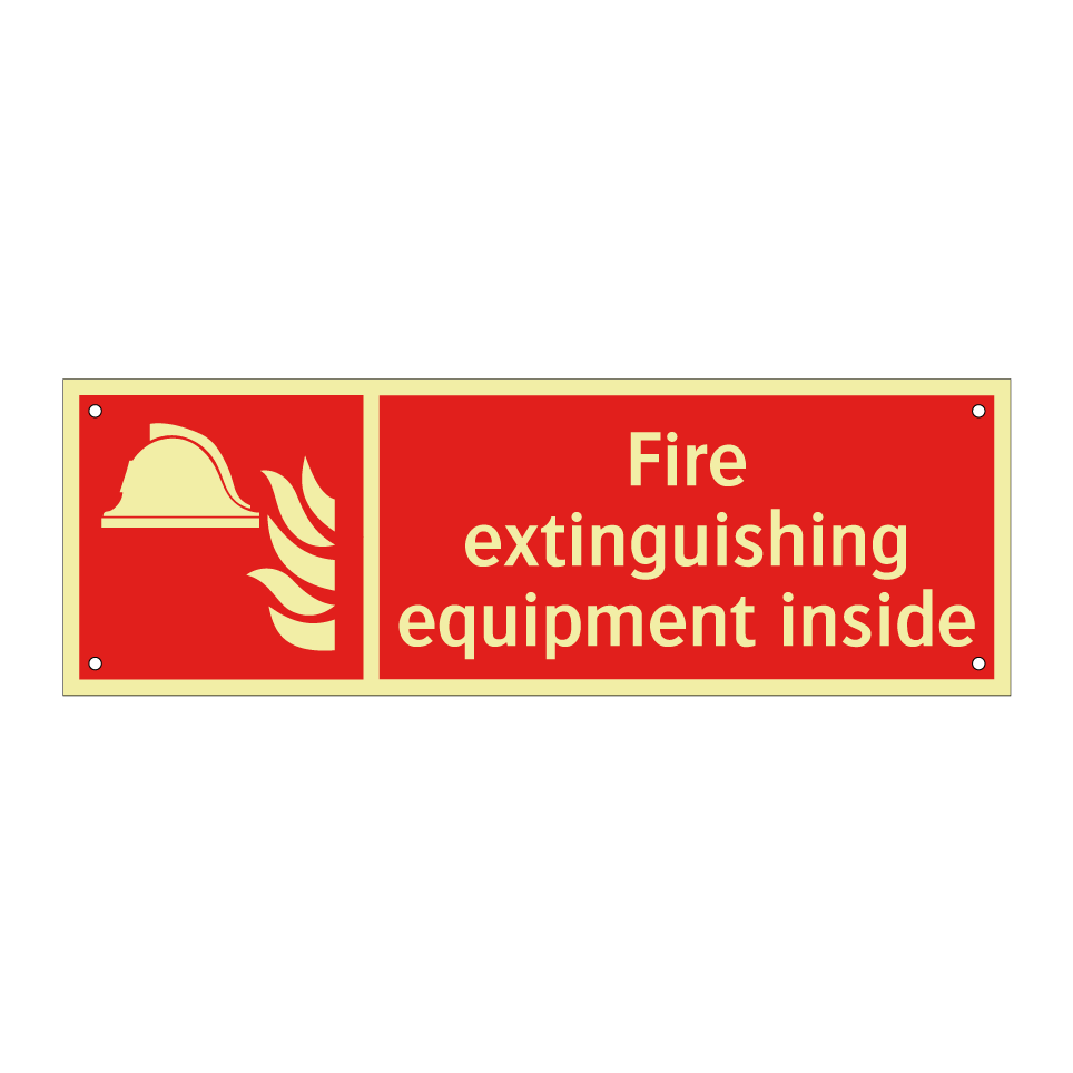 Fire extinguishing equipment inside