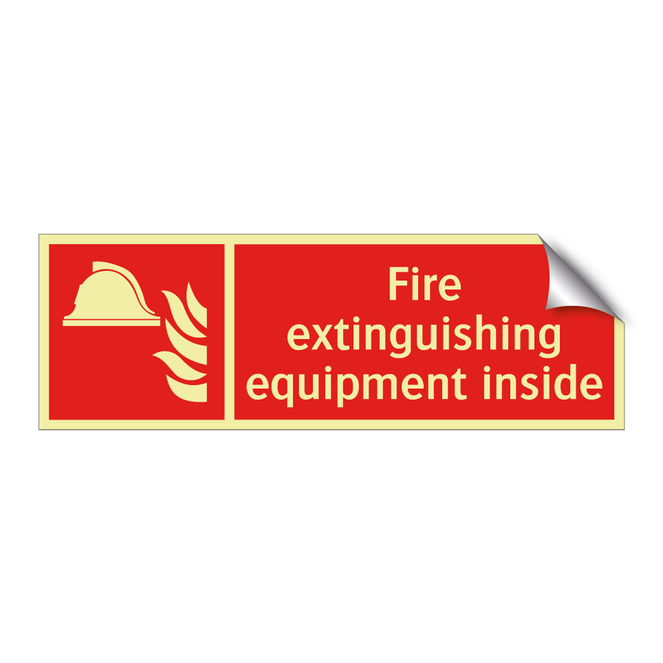 Fire extinguishing equipment inside