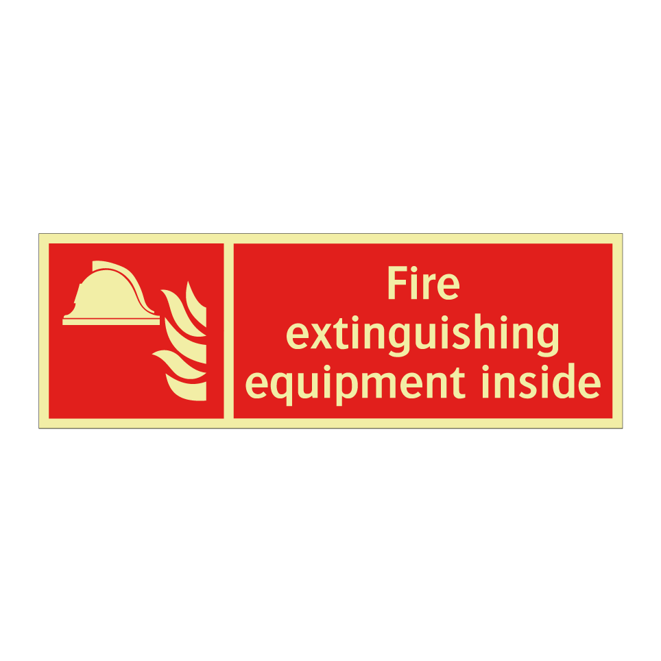 Fire extinguishing equipment inside