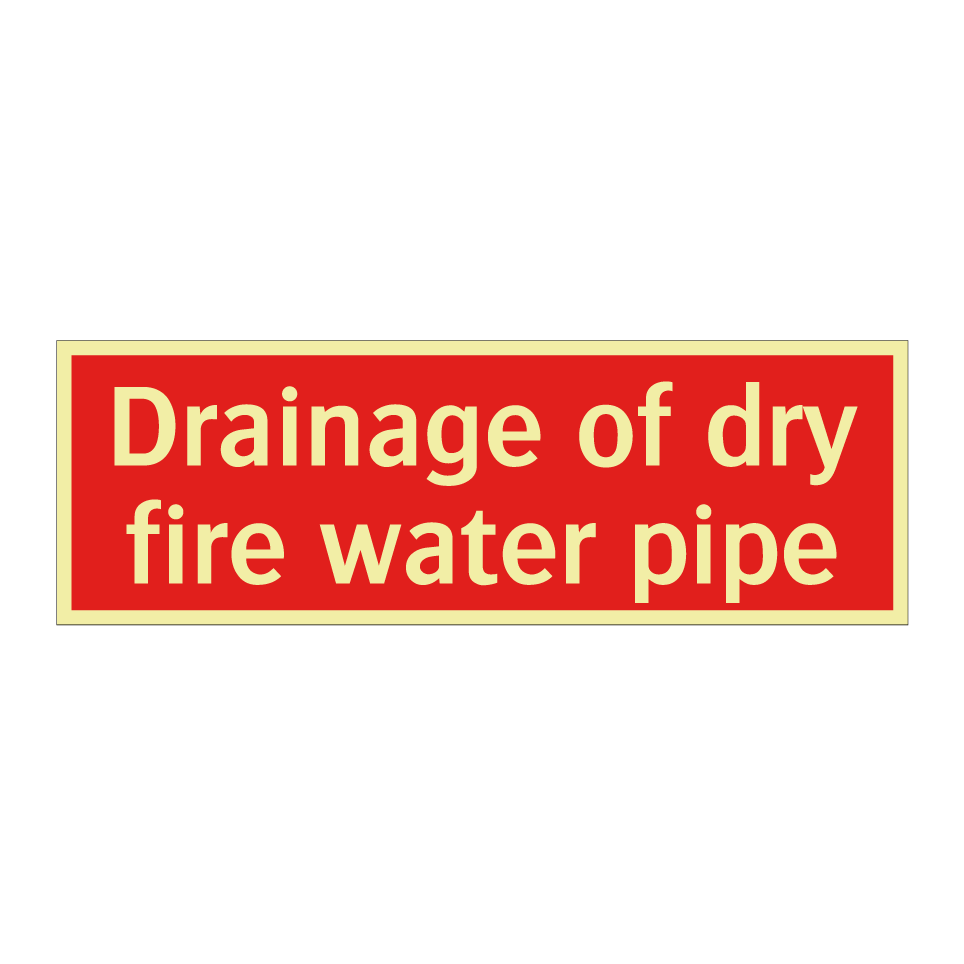 Drainage of dry fire water pipe