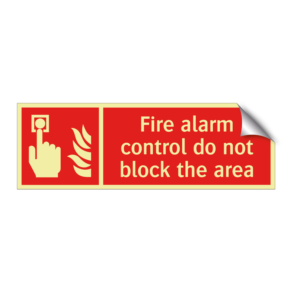 Fire alarm control do not block the area