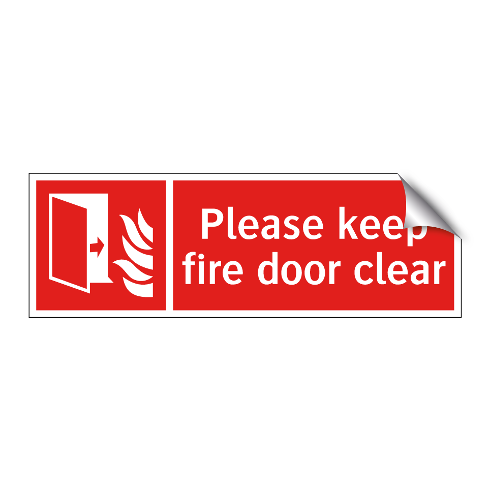 Please keep fire door clear