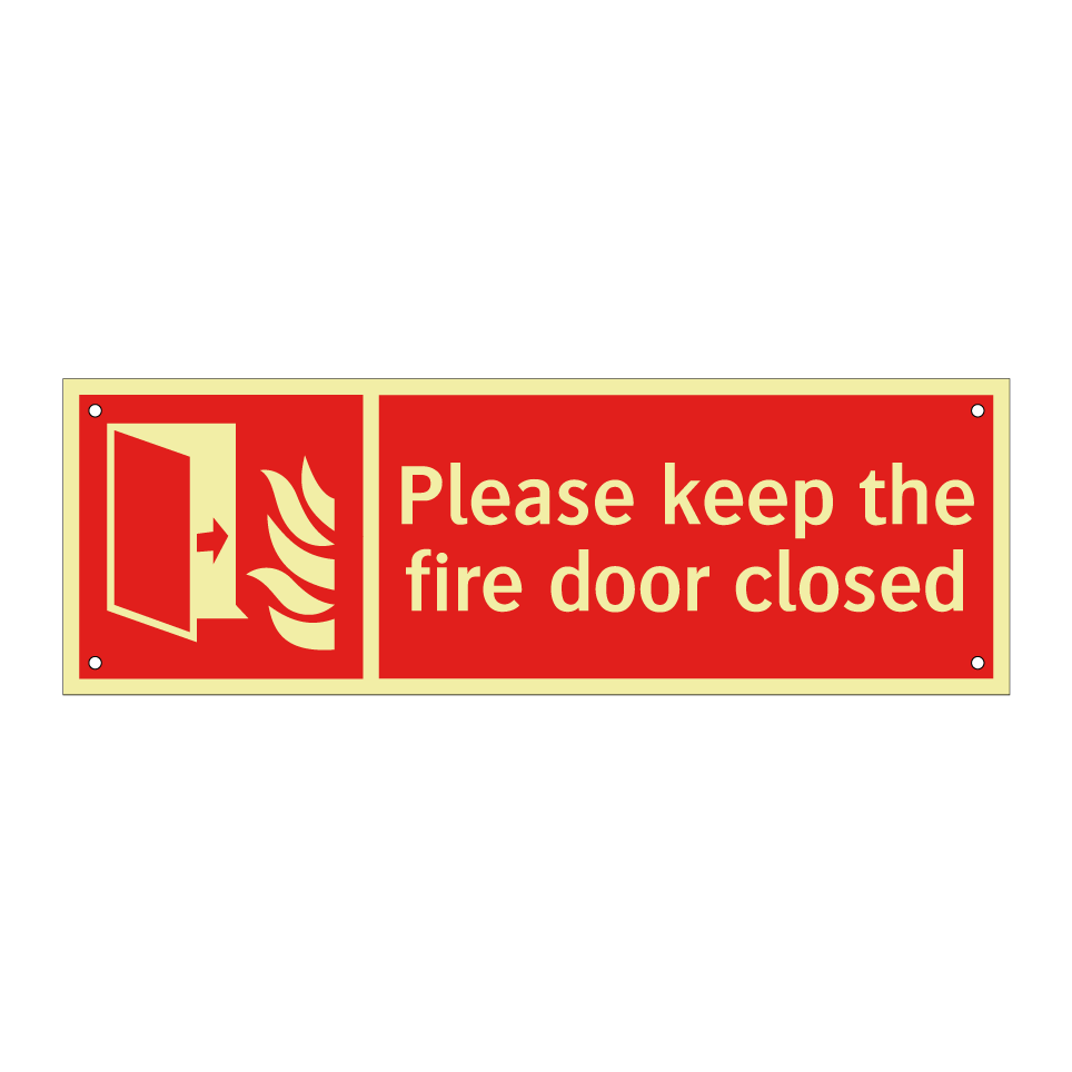 Please keep the fire door closed