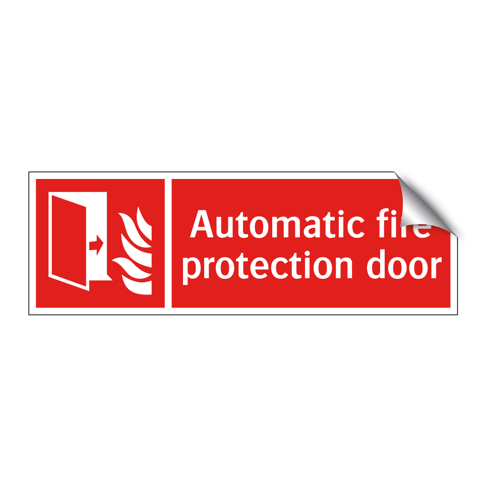 Automatic fire protection door